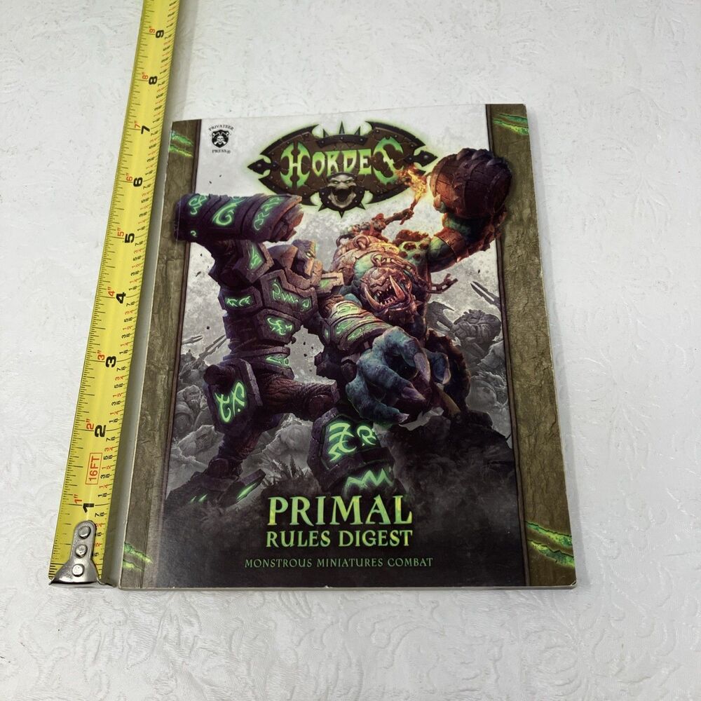 Hordes: Primal Monstrous Miniatures Combat Softcover Book Privateer Press Small